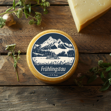 Dem lauen Winter noch etwas Gutes abgewinnen - Das Frühlingstau-Mutschli ist eine Kreation der Molkereien Gstaad und Schönried. Der Käse enthält übrig gebliebenes Streusalz der Gemeinde Saanen. (Foto: AvS)