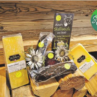 Gstaad erreicht höchstes Swisstainable-Level - Die Initiative für Regionalprodukte wie «Ächt vo hie» ist ein Beispiel, wie sich Nachhaltigkeit in der Destination umsetzen lässt.    FOTO: GST