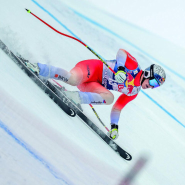 Milano Cortina 2026: vier Persönlichkeiten – eine olympische Mission - Aktuell liegt Franjo von Allmen im Abfahrts-Gesamtweltcup auf Rang zwei. FOTO: JOERG MITTER/RED BULL CONTENT POOL