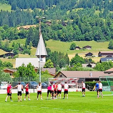 FC Thun testet gegen den FC Sion - Während der ganzen Woche trainierte der FC Thun in Saanen. FOTO: ZVG