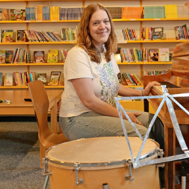 Hier spielt die Musik! - Amelia Westemeier hat besonders gern fixe Räumlichkeit für ihren Musikunterricht.