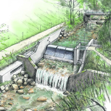 Der schwierige Weg zu grüner Wasserenergie - Am ersten Juli fällt der Startschuss zum Bau des Wasserkraftwerks Turbach. GRAFIK: ZVG