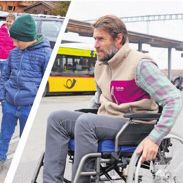Barrieren sichtbar machen - Patrick Bauer, Gstaad Saanenland Tourismus, nahm am Workshop teil und kam ganz schön ins Schwitzen.