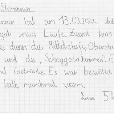 «So war unser Schülerskirennen!»
