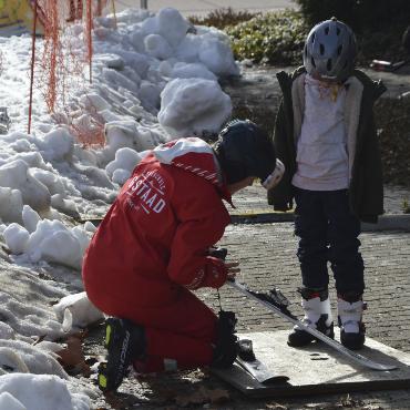Die Skipiste mitten in der Stadt Bern