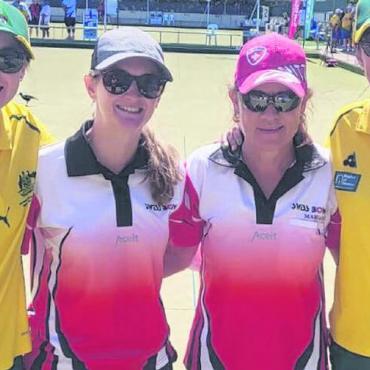 BC Gstaad Damen im Viertelfinale der Bowls-Weltmeisterschaften in Australien - Schweiz gegen Australien bei den Women’s Pairs mit den beiden Gstaader Bowlsspielerinnen Marianne Künzle und Laura Butler.