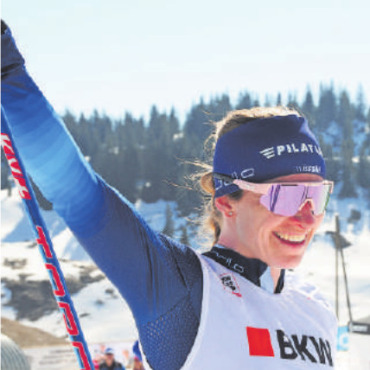 Ein vergnügter Abschied - Zum Ende der Saison noch mal so richtoig abgeräumt: Nadine Fähndrich.