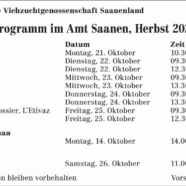 AMTLICHER ANZEIGER SAANEN, 01.10.2024