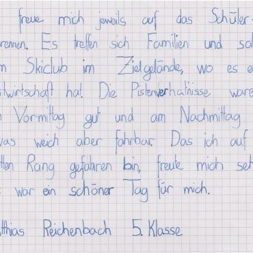 «So war unser Schülerskirennen!»