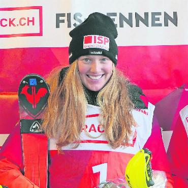 Chiara Lanz ist Schnellste im FIS-Rennen am Schilthorn - So ein Resultat zum Saisonauftakt macht Spass. Und den sieht man Chiara Lanz an.