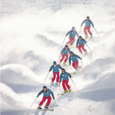 Gewachsenes Demoteam Schönried triumphiert in Mürren - Ein wahrhaft magischer Moment: das Demoteam Schönried während seiner Kür. FOTO: SILVAN ZELLER
