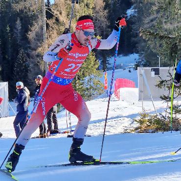 Zweisimmner Biathlet Burkhalter hat Erwartungen übertroffen - Joscha Burkhalter bei seinem WM-Einsatz im Sprint. FOTO: MARKUS BACHMANN