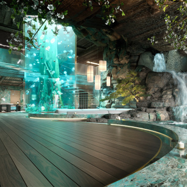 «Ich baue das grösste Chalet der Welt, damit die ganze Familie zusammenkommen kann» - Der Spa- und Wellnessbereich umfasst rund 1800 Quadratmeter.