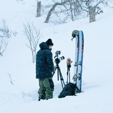 Fünf Monate Arbeit für 18 Minuten Film - Toby Ryter beim Filmen in Lyngen.
