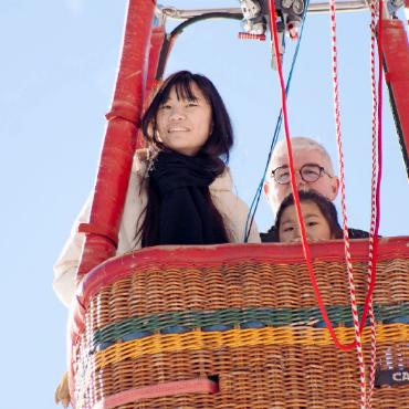 Schönes Wetter ist nicht gleich Flugwetter - Die sind glücklichen Gesichter der Ballonfahrenden.