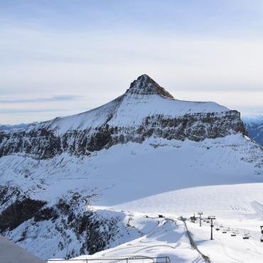 Andrang auf dem Glacier 3000 - Das schöne Panorama lockte. 