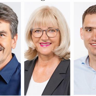 Bärtschi mit Bestresultat wiedergewählt, knapper Ausgang um letzten Sitz - Hans Schär (FDP, links) und Anne Speiser (SVP) haben die Wiederwahl in den Grossen Rat geschafft. Simon Bach (SVP) hat überzeugt und genügend Stimmen erzielt, um ins Parlament einzuziehen. FOTOS: ZVG