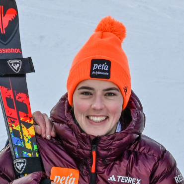Olympiasiegerin Petra Vlhova auf Zwischenstopp im Saanenland - Petra Vlhova letzten Montag am Wassern­grat.