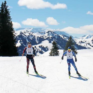 Biathletin Susi Meinen im Rekordflow - Olympia Biathlet Joscha Burkhalter läuft ohne Gewehr und begleitet seinen Vater Urs als starker Coach in den Marathon Flow.