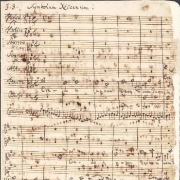 Bach monumental rekonstruiert - Autograph der ersten Seite des Credo. FOTO: WIKIPEDIA, H-MOLL-MESSE