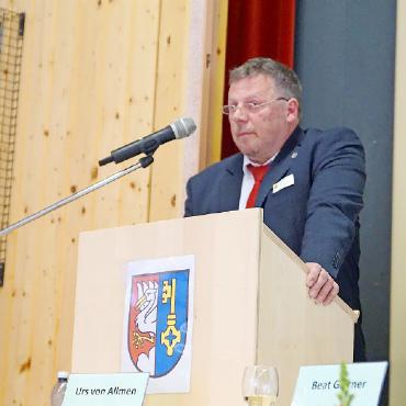 Oberländischer Schützenverband: drei neue Vorstandsmitglieder - Führte souverän durch die 119. Delegiertenversammlung: Urs von Allmen, Präsident des Oberländischen Schützenverbandes OSV.