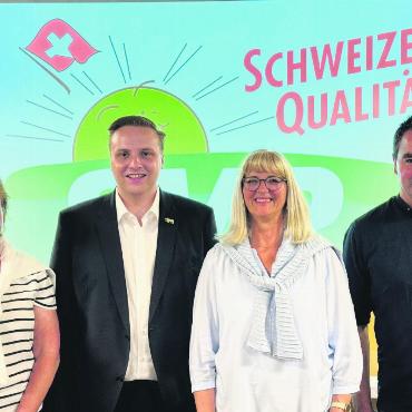 Sessionsrückblick der Simmentaler SVP-Parlamentarier - SVP-Politiker:innen aus dem Simmental: (v.l.) Barbara Josi, Nils Fiechter, Anne Speiser und Thomas Knutti. FOTO: ZVG