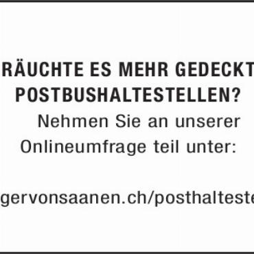 In Zukunft mehr überdachte Postbushaltestellen?