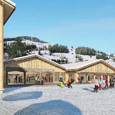 Drei Mal Ja: Gemeindeversammlung gibt grünes Licht für Rellerli, Tourismusprojekt und Sporthalle - Visualisierung: Bergbahnen Destination Gstaad