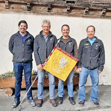 Ueli Würsten neuer Amtsfähnrich - Die Gruppensieger: v.l. Urs Oehrli, Thomas Annen, Toni Oehrli und Rolf Reichenbach. Es fehlt Simon Mösching.