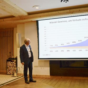 Besser Angst vor der Angst haben? - Erwin W. Heri beim Börsenbarometer 2024. FOTO: ELISA OPPERMANN