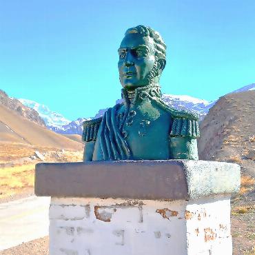 Eine scheinbar unmögliche Andenüberquerung - Büste des Generals San Martín am Cristo Rey-Pass. FOTO: MARTIN GURTNER-DUPERREX