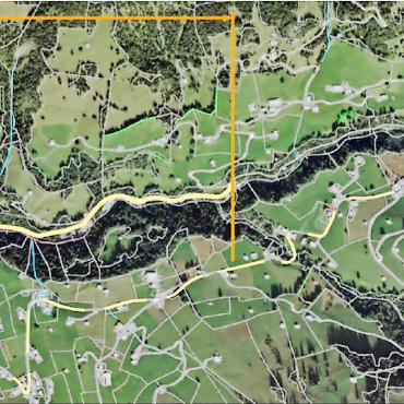 Wasserkraftwerk Turbach: Start Bauetappe «Neue Turbachstrasse» - Bauetappe «Neue Turbachstrasse». FOTO: ZVG