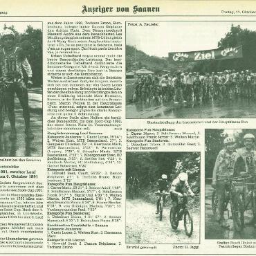 Der Saaner Mountainbike-Pionier - «Saanen ist seit Jahren in Mountainbike-Kreisen ein Begriff»: Berichterstattung im «Anzeiger von Saanen» über den Scott-Cup 1991. ARCHIV: AVS