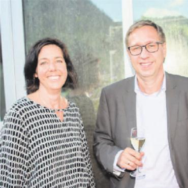 Eröffnung Gstaad Menuhin Festival & Academy AG - Tuomas Hartmann, Passugger, mit Corinne Reuteler, Ticketing und Logistics.