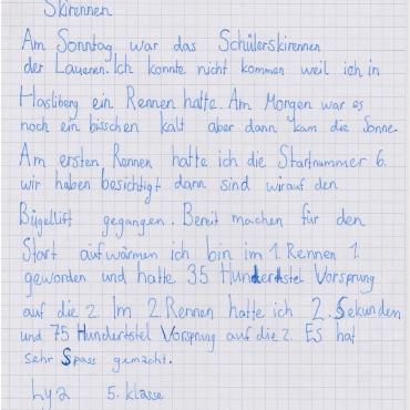 «So war unser Schülerskirennen!»