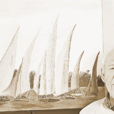 Paul Eggenberg – l’enfant de Lauenen, près de Gstaad? - Kunstmaler Paul Eggenberg vor einem seiner Ölgemälde. FOTO: EUGEN DORNBIERER-HAUSWIRTH