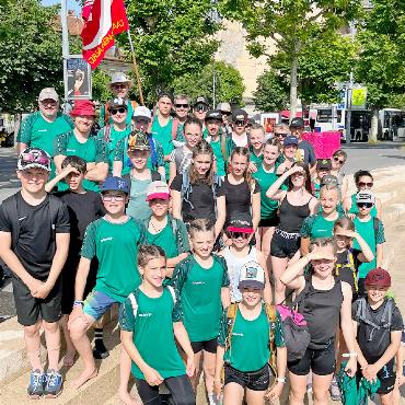 Der Turnverein Saanen-Gstaad am ETF in Lausanne - 28 Kinder absolvierten den dreiteiligen Vereinswettkampf.