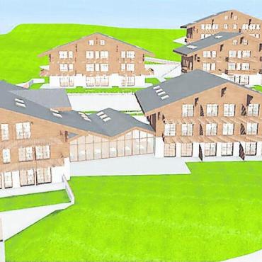 Stiftung Alpenblick Gstaad: grosse Hürde genommen - Visualisierungen der von der Stiftung Alpenblick Gstaad geplanten Gebäude. VISUALISIERUNGEN: ZVG