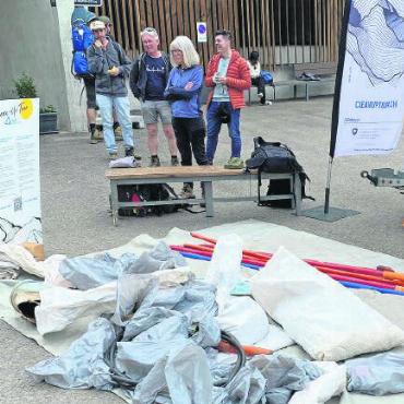 Zweiter Tag des Summit Foundation Clean-Ups in Gstaad - Die erfolgreiche Abfallsammlung.