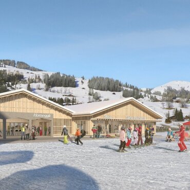 Drei Mal Ja: Gemeindeversammlung gibt grünes Licht  für Rellerli, Tourismusprojekt und Sporthalle - Visualisierung: Bergbahnen Destination Gstaad AG.