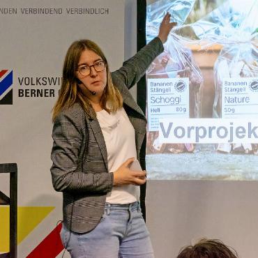 Kreislaufwirtschaft erfordert Wille und vernetztes Denken - Olivia Menzi ist Geschäftsführerin von Circunis, gab praktische Beispiele zur Kreislaufwirtschaft. FOTOS: ZVG