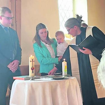 Der jüngste Abländschner wurde an Ostern getauft