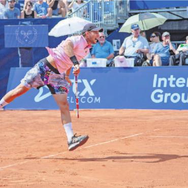 Einsatz, Ehrgeiz, Emotionen: EFG Swiss Open Gstaad 2022 - Der Österreicher Dominic Thiem kämpfte mit vollem Einsatz. Er schied im Halbfinal aus.