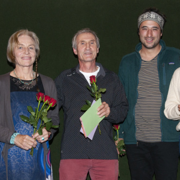 Monika Romang und die «Queen of Desert» - Von links: Monika Romang, Daniel H. Anker, Kilian Schlunegger und Sarah Vögtli.