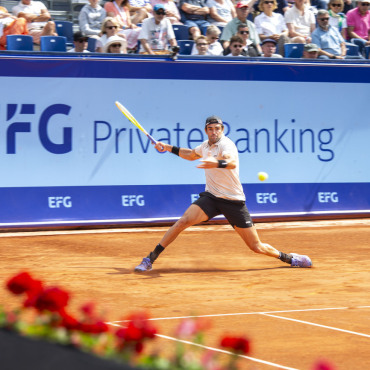 Weltklassetennis hält Gstaader Publikum in Atem - Matteo Berrettini zeigte Weltklasse-Tennis.