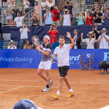 Swiss Open Gstaad: Schweiz gewinnt das Doppel - Dominic Stricker (links) und Stan Wawrinka siege im Doppelfinal. (Fotos: AvS)