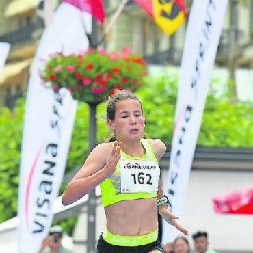Erfolgreiche Saaner Sprintathleten in Interlaken - Die 14-jährige Leonie Steffen verbesserte ihre persönliche Bestleistung über 80 Meter auf 10,31.