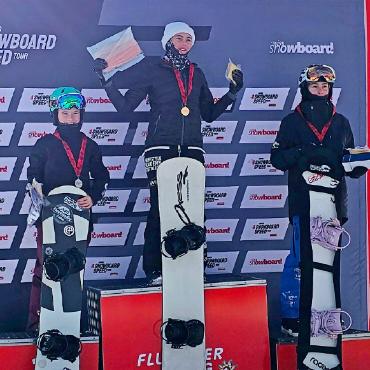 Erster FIS-Sieg für Rosa Colella - Selina Ruf (links) konnte zwei Podestplätze bei den U13 der Open Series feiern. FOTOS: ZVG