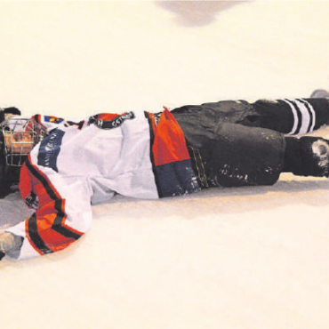 Die Eishockeyfamilie feierte den Abschluss einer tollen Saison - Während zehn Minuten alles gegeben! FOTOS: ANJA MOOSMANN