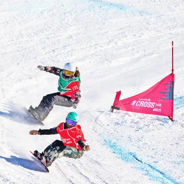 Top Resultate der SNSA-Athlet:innen - Halbfinal: Selina Ruf mit rotem Bib.       FOTO: ZVG